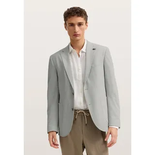 Sakko BUGATTI "Jersey-Artikel", Herren, Gr. 52, grau (220, hellgrau), 65% Polyester, 24% Viskose, 8% Polyamid, 3% Elasthan, unifarben, regular fit, Sakkos Sakko, mit Stretch Funktion