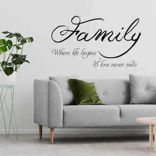 Decords Wandtattoo – inspirierender Familien- und Liebesspruch, 279 x 163 cm