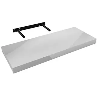 Velano - Regalbrett, Wandregal, Regalboden, Regale FSG Weiss Hochglanz 595x235