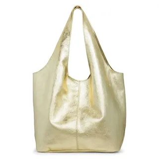 CASPAR Modell No.840 Shopper Wildleder Gold Metallic