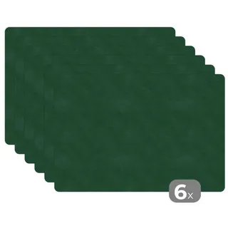 MuchoWow Platzset Leder - Grün - Tierhaut, (6-St), Platzsets, Tischset, Abwaschbar, Tischsets, Platzdeckchen bunt