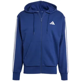 adidas Essentials 3-Streifen French Terry Reißverschlusspullover Dark Blue / White M
