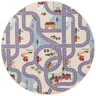 Snapstyle Kinder Spiel Strassenteppich Fun Town Rund – Spielmatte,