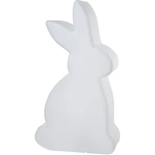 8 seasons DESIGN 8 seasons design| LED Außenleuchte Hase Solar Shining Rabbit 50 cm groß, warmweiß, Dämmerungssensor, externes Panel, Gartenleuchte, Outdoor) weiß