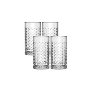 GENTOR 4er Set Longdrinkglas-Set Wasserglas Saftglas Kristallglas Trinkgläser Cocktail Glas