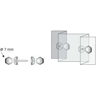 50  Faltenstecker Qualitäts Gardinenstecker  Gardinenzubehör glasklar Gardinen
