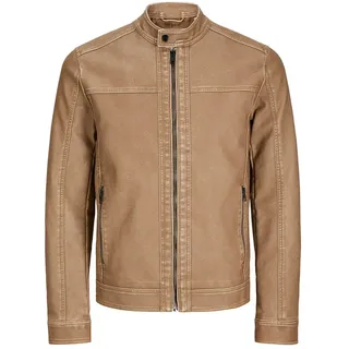 JACK & JONES WARNER Bikerjacke braun L