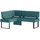 Eckbank OTTO HOME "Oliver mit Metallgestell, Küchenbank", blau (blau (castello 8631), schwarz), B:220cm H:89cm T:160cm, Holzwerkstoff, Massivholz, Polyester, Sitzbänke, Eckbank, verschiedene Bezüge Cord Esszimmerbank OTTOs Choice