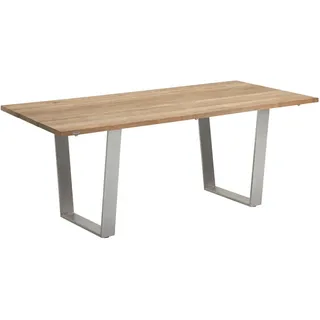 Niehoff Noah Gartentisch 160 x 95 x 76 cm Teak/Silber