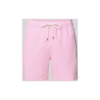 Regular Fit Badeshorts aus Baumwoll-Mix Modell 'TRAVELER', Rose, XL