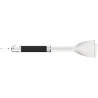 Weber Grillzange, flach, optimal zum Greifen von empfindlichen Grillgut, mit Verschlusssystem, spühlmaschinenfest - Silber (3400425)
