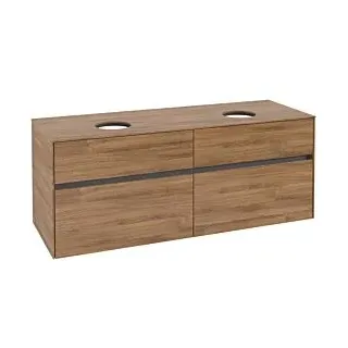 Waschbeckenunterschrank 140 x 55 cm Kansas Oak