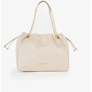 Shopper VALENTINO BAGS "MAXI", Damen, Gr. B/H/T: 39cm x 31,5cm x 15cm, beige, Textil, Taschen Shopper, Damen Handtasche mit modischer Zierkette als Tragegriff