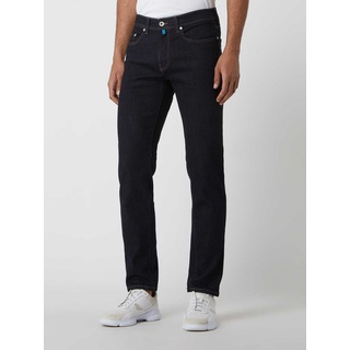 Tapered Fit Jeans mit Bio-Baumwolle Modell 'Lyon', Jeansblau, 38/32