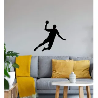 Handballer Wandtattoo Schwarz Aufkleber 48 x 45 cm