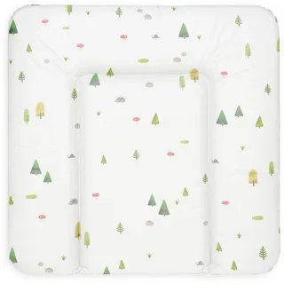 BONKY® Wickelauflage 75x72 cm - weiche Wickelunterlage - Baby Wickeltischauflage - Wasserdischt - Abwaschbar - Made in EU - 100% Oeko TEX - Wald