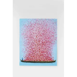 Touched Flower Boat Bild rosa/blau 100 x 80cm