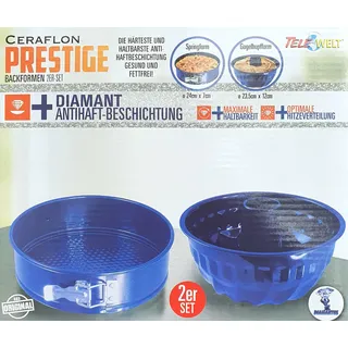 Backformen Set Springform Gugelhupf HSP Hanseshopping Ceraflon Prestige BLAU