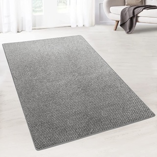 Floordirekt 1A Teppich-Läufer auf Maß gekettelt | Ponto grau | in verschiedenen Größen (100x100 cm)