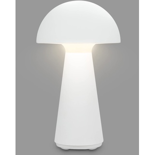 BRILONER - LED Tischlampe kabellos mit Touch, dimmbar in Stufen, warmweiße Lichtfarbe, Nachttischlampe, Leselampe, LED lampe, Campinglampe, Tischleuchte, Akku Lampe, Outdoor Lampe, 28x16 cm, Weiß