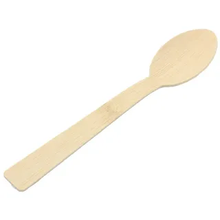 100 Premium Einweglöffel Holzlöffel Bambus 17cm