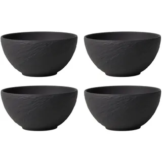 Villeroy & Boch Manufacture Rock Bol schwarz 4-tlg.