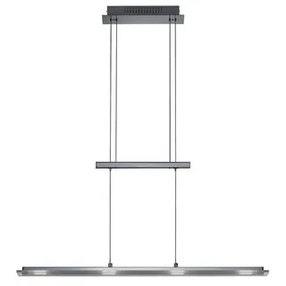 4Fl. Zug-Pendelleuchte Hängeleuchte Hängelampe 18 W 1600 lm Nickel 88 cm