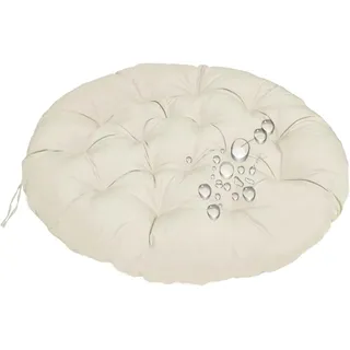 ZTGL Rund Groß Papasan Sitzkissen 160/170/180 cm, Papasansessel Kissen Outdoor Wasserdicht, Verdickt Polster Bodenkissen für Schwenksessel, Indoor Polyrattan Sessel Kissen,Beige,160 * 160CM