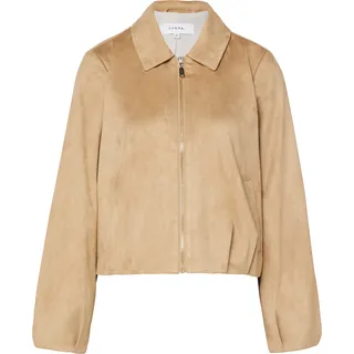 Comma, Blouson-Jacke Veloursleder-Optik Braun 44