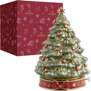 Villeroy & Boch Weihnachtsbaum mit Spieluhr 33 cm grün/mehrfarbig
