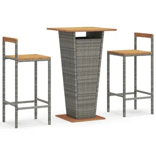 vidaXL Gartenbar-Set 3-tlg. Grau