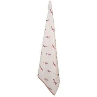 Clayre & Eef Geschirrtuch 50x70 cm Beige Baumwolle Rechteck Dackel Küchentuch