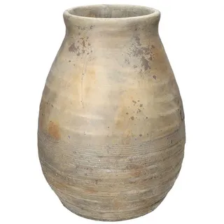 INNA-Glas Dekovase Blumenvase XANTHIPPE, aus Beton, mit Maserung, grau, 39cm, Ø29cm grau