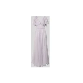 Abendkleid mit Volants, Flieder, XXS