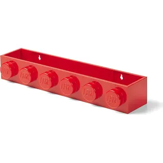 LEGO Wandregal in Rot - (B)48 x (H)12 x (T)8 cm