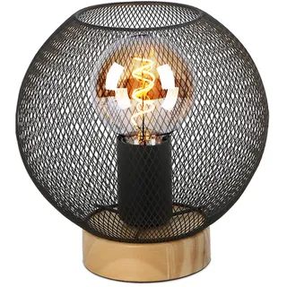 GLOBO Tischlampe Gitter Schwarz