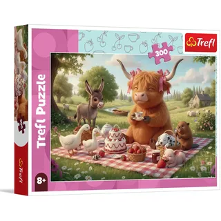 Trefl – Süßes Picknick – 300 Teile – Bunte Tierpuzzles, kreative Unterhaltung, Spaß für Kinder ab 8 Jahren