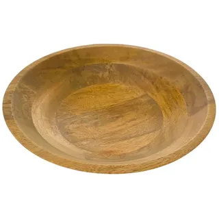 Macosa Home Dekoschale Mangoholz 30 cm Holz Braun modern rund (Mangoholzschale, Holzschale Tischdekoration rustikal), Obstschale Deko Schale braun