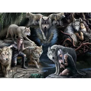 Bluebird Puzzle Puzzle Anne Stokes - Wolf Collage, Puzzleteile