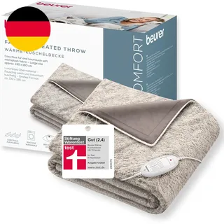 HD 75 Nordic Heizdecke, Kuschelige Wärmedecke in Kunstfelloptik, Mit 6 Temperatu