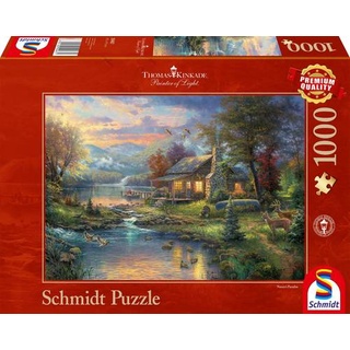 Schmidt Spiele 59467 Thomas Kinkade im Naturparadies 1000 Teile Puzzle