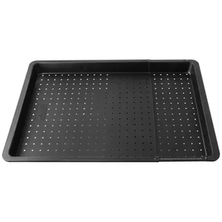 Zenker Expandable perforiert rechteckige Pizza Tablett 37 bis 52 x 33 cm Black Metallic.