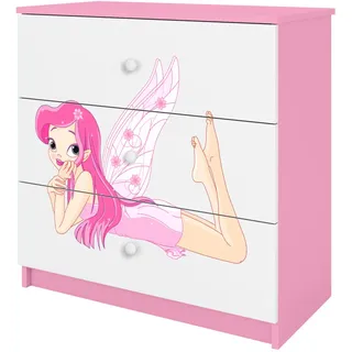 Raumhirsch Furniture Kommode, Rosa, Holzwerkstoff, Rechteckig, 81x81x41 cm, Babymöbel, Kinderkommoden