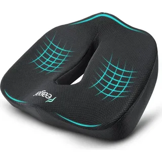 Orthopädisches Sitzkissen Bürostuhl, Memory-Foam Steißbeinkissen, XXL-Dicke 90-150 kg, schwarz, für Büro