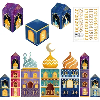 30Pcs Ramadan Calendar for Filling & Crafting, Ramadan Gift