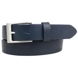 BELTINGER Ledergürtel Gürtel aus Vollrindleder 3 cm - Anzug-Gürtel für Damen Herren 30mm - C (1-St) blau|silberfarben 85 cm (Gesamtlänge 100 cm)