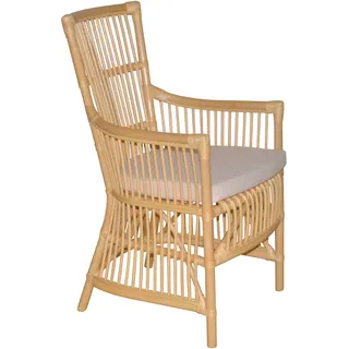 Hofmann Living And More Esszimmersessel Handgeflochten beige
