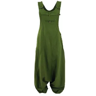 Guru-Shop Relaxhose Latzhose Aladinhose Haremshose Pluderhose.. Ethno Style, alternative Bekleidung grün L