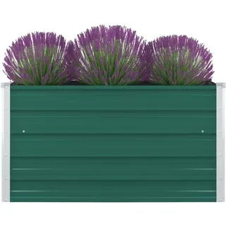 vidaXL Garten-Hochbeet verzinkter Stahl 100 x 100 x 45 cm Grün 