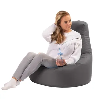 sunnypillow Gaming Sitzsack XXL mit Styropor Füllung Outdoor & Indoor für Kinder & Erwachsene Sitzsäcke Sitzkissen Bodenkissen viele Farben zur Auswahl Anthrazit